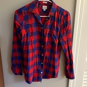 J. Crew blue and red flannel